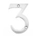 Numeral Satin Chrome 76mm