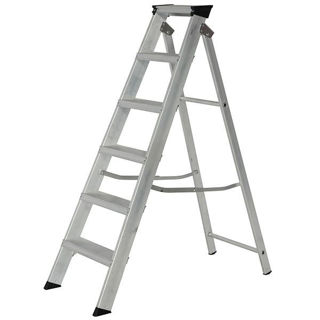 Aluminium Heavy Duty Builders Step Ladder 6 Thread 