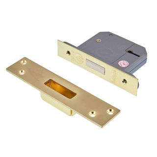 Picture of 5 Lever Deadlock Electro Brass 63mm (2.5") (Pre-Packed)