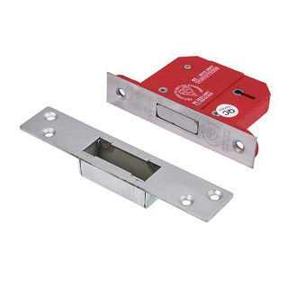 Picture of 5 Lever Deadlock Nickel Plated 63mm (2.5") (Pre-Packed)