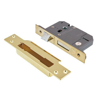 Picture of 5 Lever Sashlock Electro Brass 63mm (2.5") (Pre-Packed)