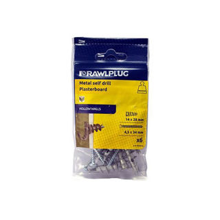 Rawlplug Metal self drill Plasterboard Fixing Murdock Builders Merchants