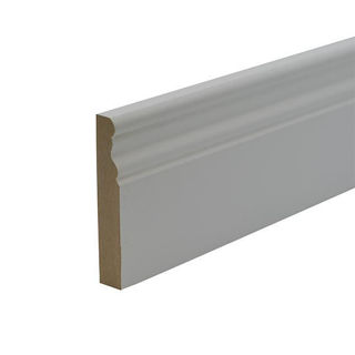 Primed MDF 119 x 18mm Moulded Skirting 5.4m Murdock Builders Merchants