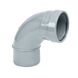 MFP 110mm Soil 87.5 Degree Single Socket Bend Grey