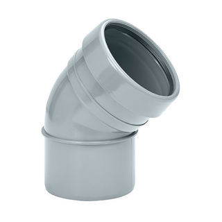 MFP 110mm Soil 45 Degree Single Socket Bend Grey