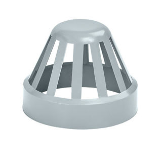 Grey Soil Pipe 110mm Bird Cage Vent Terminal 