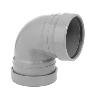 MFP 110mm Soil 87.5 Degree Single Socket Knuckle Bend Grey