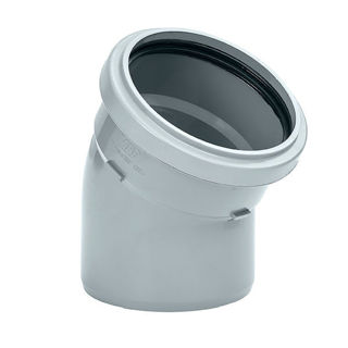 MFP 110mm Soil 30 Degree Single Socket Bend Grey