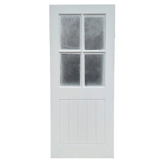 White Primed Mexicano 1/2 Glazed Door 40mm