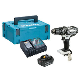 Picture of Makita DHP482T1JW 18V 1 x 5.0Ah Li-ion LXT White Combi Drill