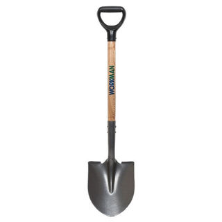 Workman Round Point Shovel with D-Grip Handle Murdock Builders Merchants