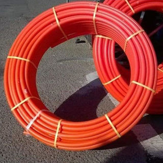 Orange Street Light Ducting 38mm x 150m Murdock Builders Merchants