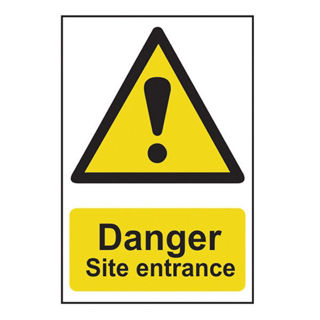 Scan SCA4102 Danger Site Entrance 400 x 600mm Sign Murdock Builders Merchants