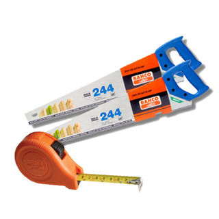 Bahco Twinpack 244-22" Saw and 8m Tape Murdock Builders Merchants