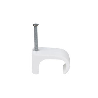 Tillex Cable Clip Flat 9 x 18 White 2.0 x 30mm (Pack of 100) Murdock Builders Merchants