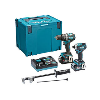 Makita DK0172G202 40V Max Twin Kit HP002G Combi and TD001G Impact Driver including 2 x 2.5aH Battery in Carry Case Murdock Builders Merchants