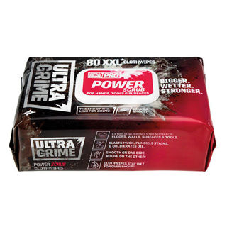 Ultagrime Pro XXL+ Power Scrub Clothwipes (80) Murdock Builders Merchants