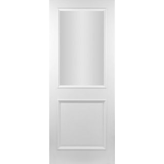 White Primed Albany 1 Panel & 1 Glazed Door