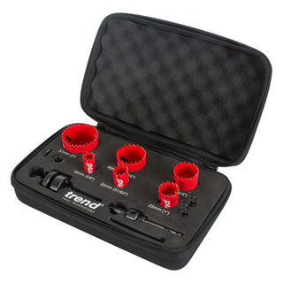 Trend HSS Bi-Metal 8% Cobalt Holesaw 6 Piece Electrical Set Murdock Builders Merchants