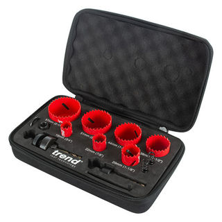 Trend HSS Bi-Metal 8% Cobalt Holesaw 7 Piece Plumbing Set Murdock Builders Merchants