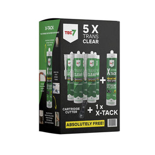 Tec7 Clear Sealant & X-Tack Promo Pack Murdock Builders Merchants