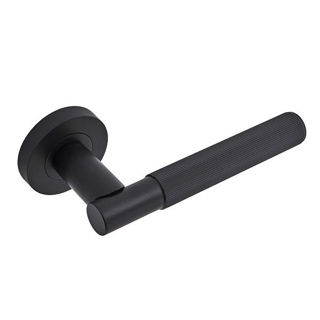 Eclipse Linear Insignia Lever on Rose Set Black Murdock Builders Merchants