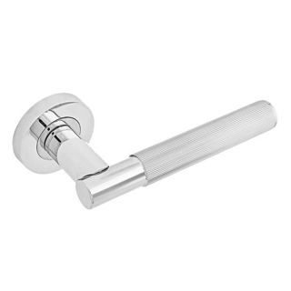 Eclipse Linear Insignia Lever on Rose Set Polished Chrome Murdock Builders Merchants