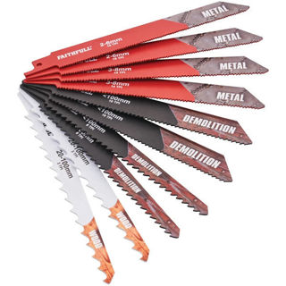 Faithfull 10 Piece Sabre Saw Blade Pack Murdock Builders Merchants